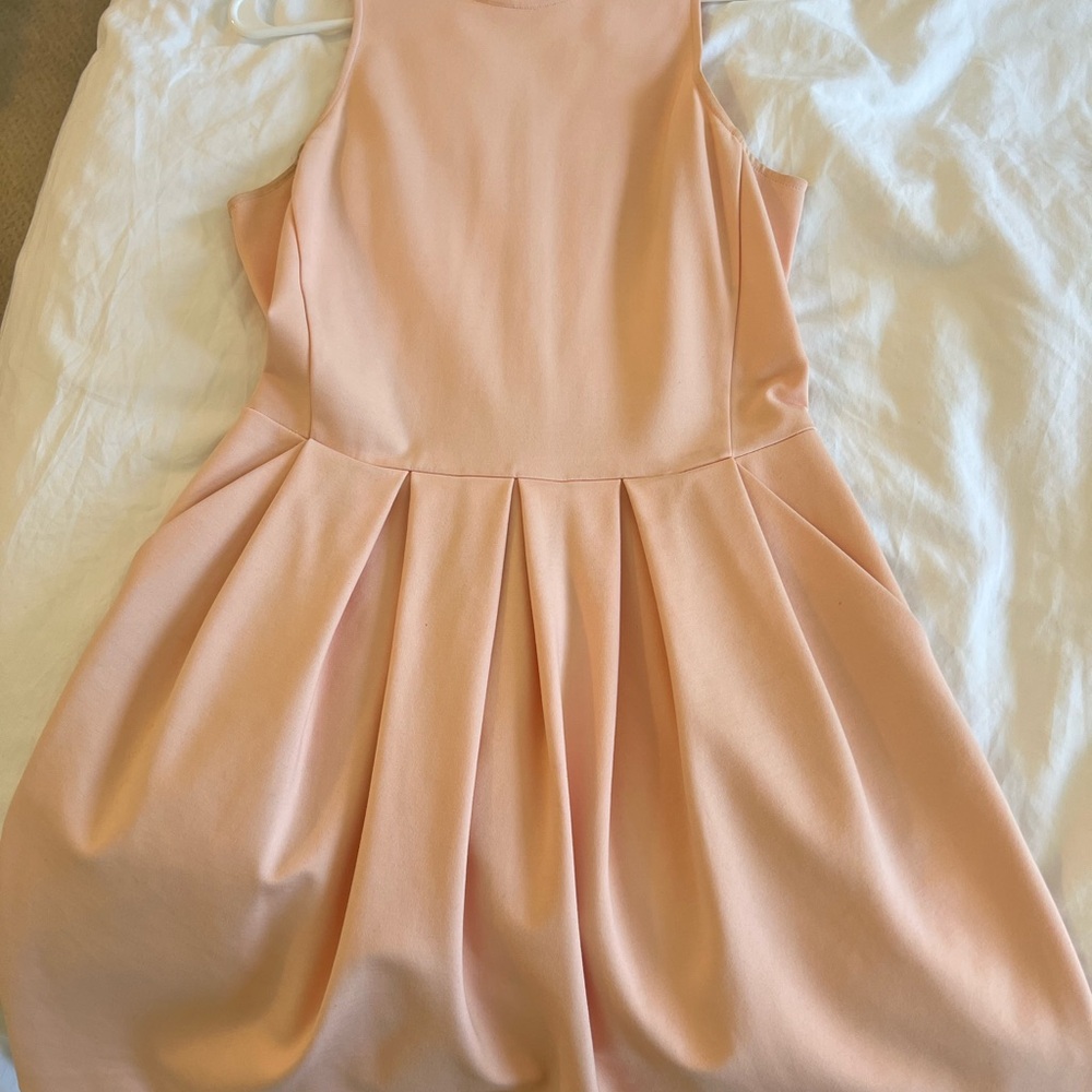 Sunday Best Girls Sleeveless Peach/Pale Pink Fit-and-Flare Dress